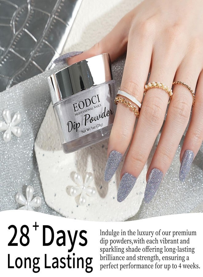 EODCI Gray Dip Powder, 1 Oz/28g Nail Dipping Powder for DIY Manicure Salon at Home Easy to Use Dip for Women gift No Needed Nail Lamp Curing - Image 3